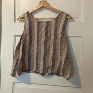 Lou & Grey Striped Linen Tank Skirt Set